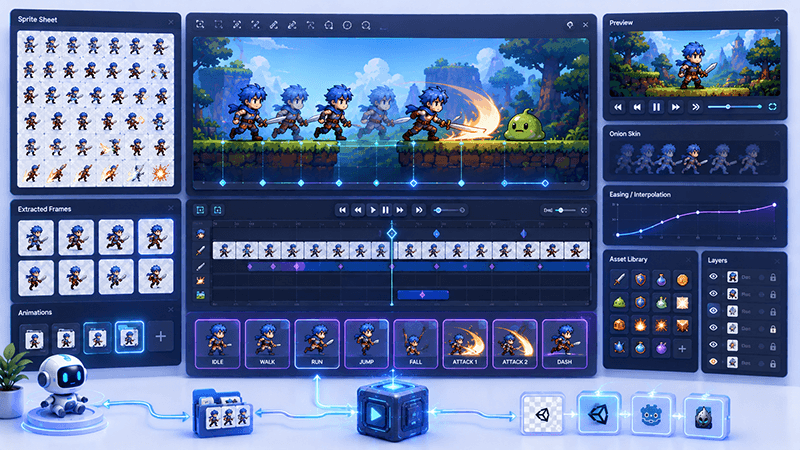 How to Extract Frames from AI-Generated Sprite Sheets